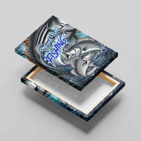 Striped Bass Fishing Canvas Wall Art Bold Ocean Angler Design - Wonder Print Shop