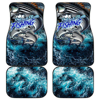 Striped Bass Fishing Car Mats Bold Ocean Angler Design - Wonder Print Shop