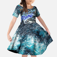 Striped Bass Fishing Family Matching Long Sleeve Bodycon Dress and Hawaiian Shirt Bold Ocean Angler Design - Wonder Print Shop