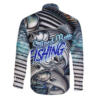 Striped Bass Fishing Family Matching Short Sleeve Bodycon Dress and Hawaiian Shirt Bold Ocean Angler Design - Wonder Print Shop