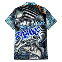 Striped Bass Fishing Family Matching Summer Maxi Dress and Hawaiian Shirt Bold Ocean Angler Design - Wonder Print Shop