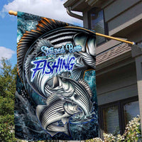 Striped Bass Fishing Garden Flag Bold Ocean Angler Design - Wonder Print Shop