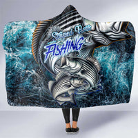 Striped Bass Fishing Hooded Blanket Bold Ocean Angler Design - Wonder Print Shop