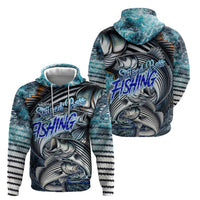 Striped Bass Fishing Hoodie Bold Ocean Angler Design - Wonder Print Shop