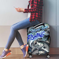 Striped Bass Fishing Luggage Cover Bold Ocean Angler Design - Wonder Print Shop