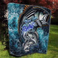 Striped Bass Fishing Quilt Bold Ocean Angler Design - Wonder Print Shop