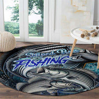 Striped Bass Fishing Round Carpet Bold Ocean Angler Design - Wonder Print Shop