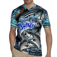 Striped Bass Fishing Rugby Jersey Bold Ocean Angler Design - Wonder Print Shop