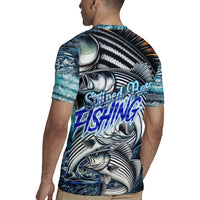 Striped Bass Fishing Rugby Jersey Bold Ocean Angler Design - Wonder Print Shop