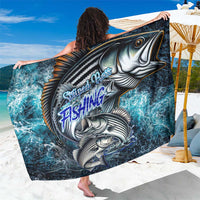Striped Bass Fishing Sarong Bold Ocean Angler Design - Wonder Print Shop