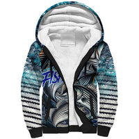 Striped Bass Fishing Sherpa Hoodie Bold Ocean Angler Design - Wonder Print Shop