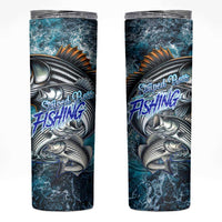 Striped Bass Fishing Skinny Tumbler Bold Ocean Angler Design - Wonder Print Shop
