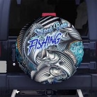 Striped Bass Fishing Spare Tire Cover Bold Ocean Angler Design - Wonder Print Shop