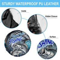 Striped Bass Fishing Spare Tire Cover Bold Ocean Angler Design - Wonder Print Shop