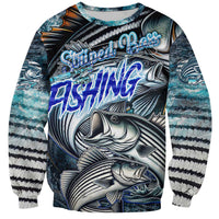 Striped Bass Fishing Sweatshirt Bold Ocean Angler Design - Wonder Print Shop
