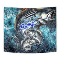Striped Bass Fishing Tapestry Bold Ocean Angler Design - Wonder Print Shop