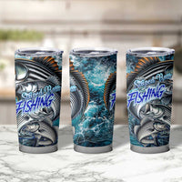 Striped Bass Fishing Tumbler Cup Bold Ocean Angler Design - Wonder Print Shop