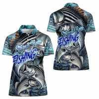 Striped Bass Fishing Women Polo Shirt Bold Ocean Angler Design - Wonder Print Shop