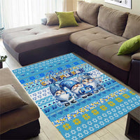 Merry Chrismukkah Area Rug Jewish Christmas Gnomes and Menorahs - Wonder Print Shop