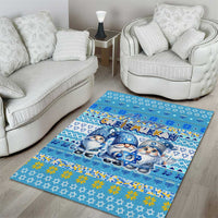 Merry Chrismukkah Area Rug Jewish Christmas Gnomes and Menorahs - Wonder Print Shop