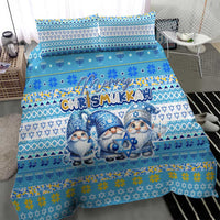 Merry Chrismukkah Bedding Set Jewish Christmas Gnomes and Menorahs - Wonder Print Shop