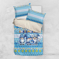 Merry Chrismukkah Bedding Set Jewish Christmas Gnomes and Menorahs - Wonder Print Shop