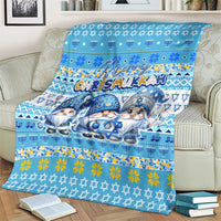 Merry Chrismukkah Blanket Jewish Christmas Gnomes and Menorahs - Wonder Print Shop