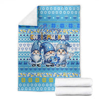 Merry Chrismukkah Blanket Jewish Christmas Gnomes and Menorahs - Wonder Print Shop