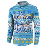 Merry Chrismukkah Button Sweatshirt Jewish Christmas Gnomes and Menorahs - Wonder Print Shop
