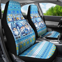 Merry Chrismukkah Car Seat Cover Jewish Christmas Gnomes and Menorahs - Wonder Print Shop