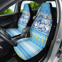 Merry Chrismukkah Car Seat Cover Jewish Christmas Gnomes and Menorahs - Wonder Print Shop
