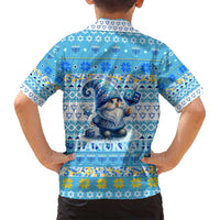 Merry Chrismukkah Family Matching Long Sleeve Bodycon Dress and Hawaiian Shirt Jewish Christmas Gnomes and Menorahs - Wonder Print Shop
