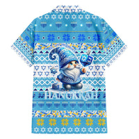 Merry Chrismukkah Family Matching Off The Shoulder Long Sleeve Dress and Hawaiian Shirt Jewish Christmas Gnomes and Menorahs - Wonder Print Shop