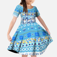 Merry Chrismukkah Family Matching Off Shoulder Maxi Dress and Hawaiian Shirt Jewish Christmas Gnomes and Menorahs - Wonder Print Shop