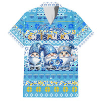 Merry Chrismukkah Family Matching Short Sleeve Bodycon Dress and Hawaiian Shirt Jewish Christmas Gnomes and Menorahs - Wonder Print Shop