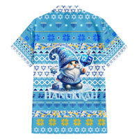 Merry Chrismukkah Family Matching Short Sleeve Bodycon Dress and Hawaiian Shirt Jewish Christmas Gnomes and Menorahs - Wonder Print Shop