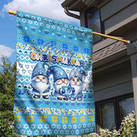 Merry Chrismukkah Garden Flag Jewish Christmas Gnomes and Menorahs - Wonder Print Shop