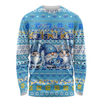 Merry Chrismukkah Long Sleeve Shirt Jewish Christmas Gnomes and Menorahs - Wonder Print Shop