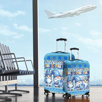 Merry Chrismukkah Luggage Cover Jewish Christmas Gnomes and Menorahs - Wonder Print Shop