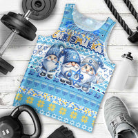 Merry Chrismukkah Men Tank Top Jewish Christmas Gnomes and Menorahs - Wonder Print Shop
