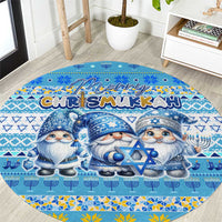 Merry Chrismukkah Round Carpet Jewish Christmas Gnomes and Menorahs - Wonder Print Shop