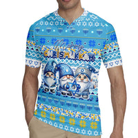 Merry Chrismukkah Rugby Jersey Jewish Christmas Gnomes and Menorahs - Wonder Print Shop