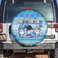 Merry Chrismukkah Spare Tire Cover Jewish Christmas Gnomes and Menorahs - Wonder Print Shop