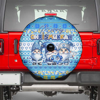 Merry Chrismukkah Spare Tire Cover Jewish Christmas Gnomes and Menorahs - Wonder Print Shop