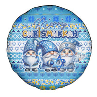 Merry Chrismukkah Spare Tire Cover Jewish Christmas Gnomes and Menorahs - Wonder Print Shop