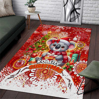 Koality Christmas Area Rug Cute Aussie Koala Holiday - Wonder Print Shop
