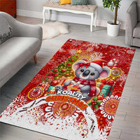 Koality Christmas Area Rug Cute Aussie Koala Holiday - Wonder Print Shop