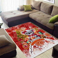 Koality Christmas Area Rug Cute Aussie Koala Holiday - Wonder Print Shop