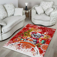 Koality Christmas Area Rug Cute Aussie Koala Holiday - Wonder Print Shop