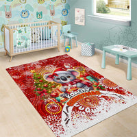 Koality Christmas Area Rug Cute Aussie Koala Holiday - Wonder Print Shop